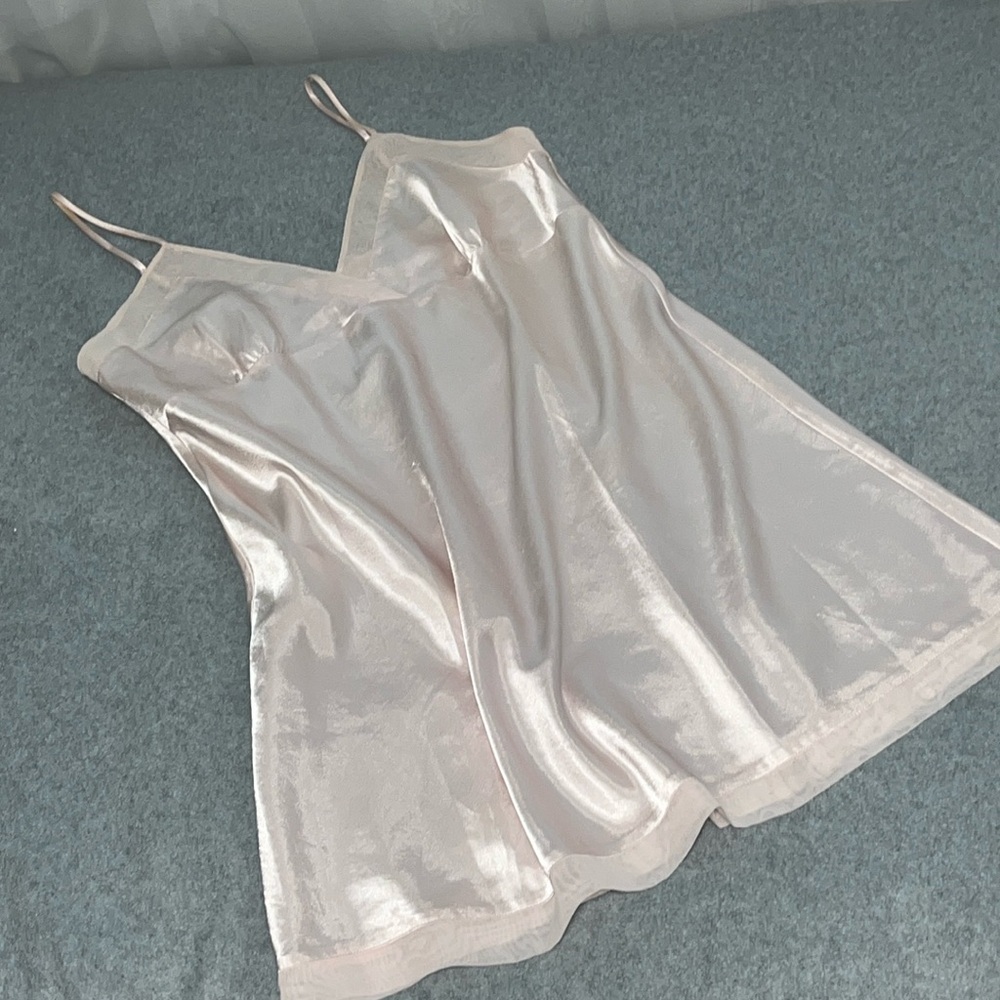 Cabernet Y2K Pink Slip Cami Dress Sleepwear Medium Coquette Fairy Feminine